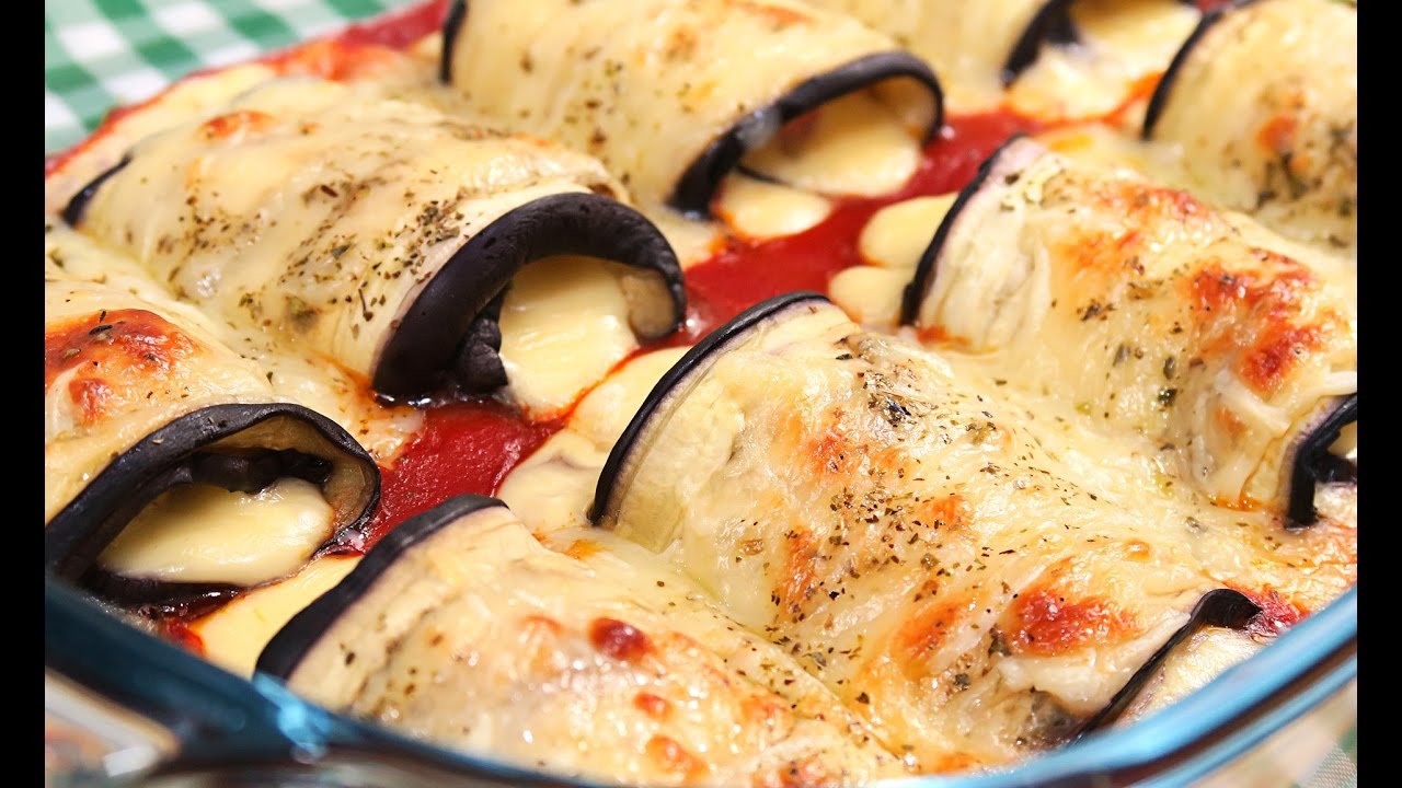 Receta de Rollitos de berenjena rellenos de zanahoria y manzana