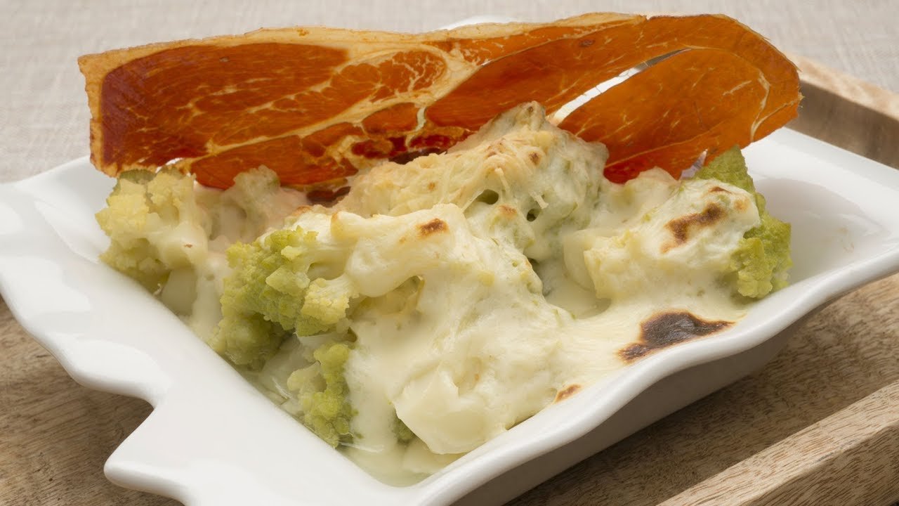 Receta de Romanescu con bechamel