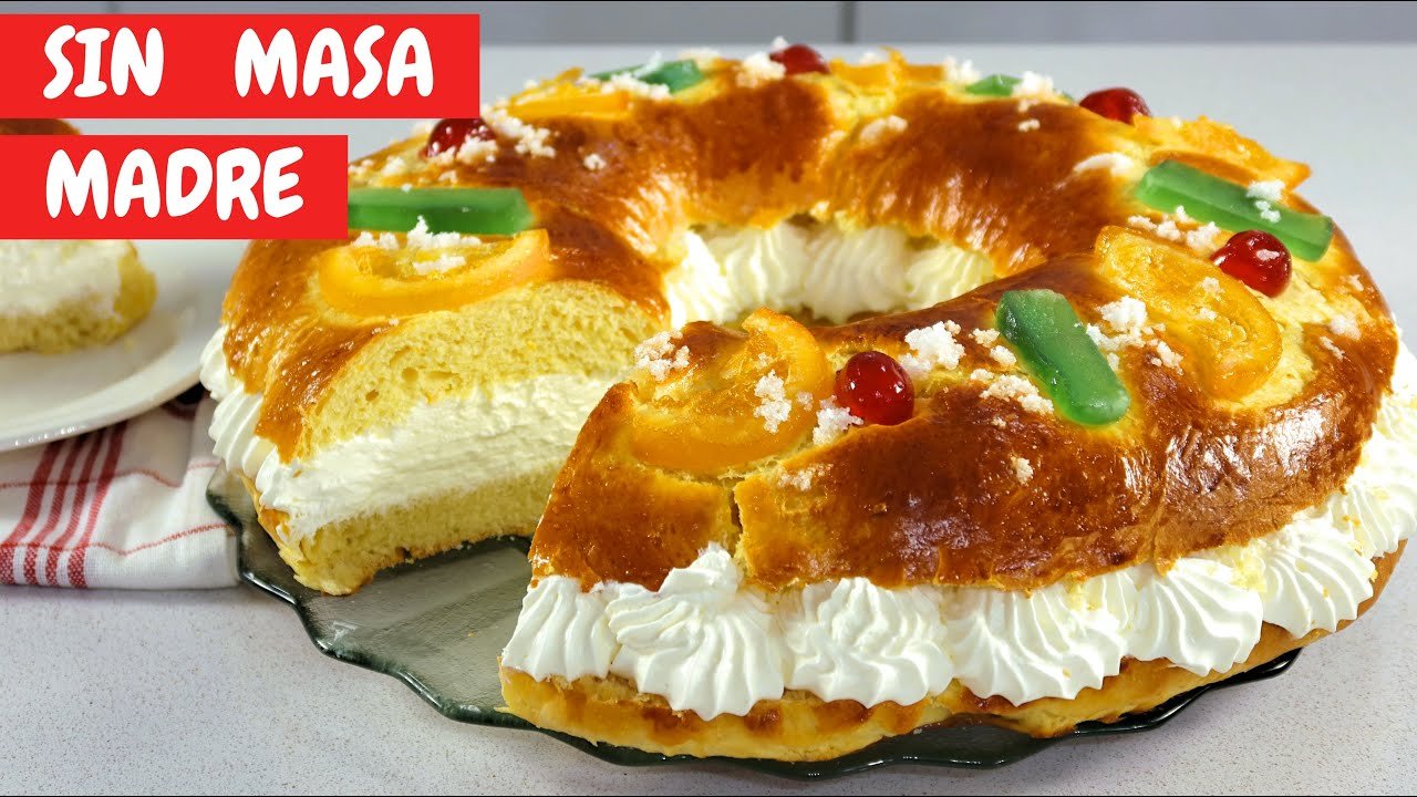 Receta de Roscón de Reyes sin masa madre