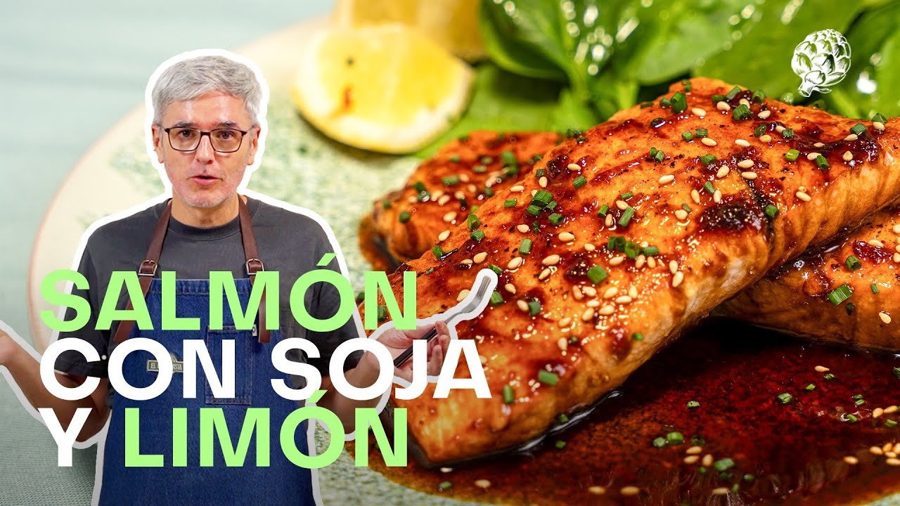 Receta de Salmón al horno con salsa de soja y sésamo