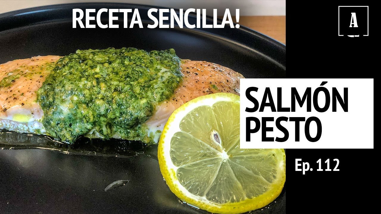 Receta de Salmón al pesto