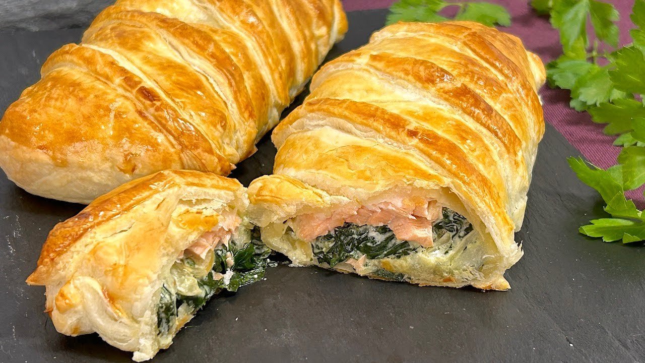 Receta de Salmón en hojaldre