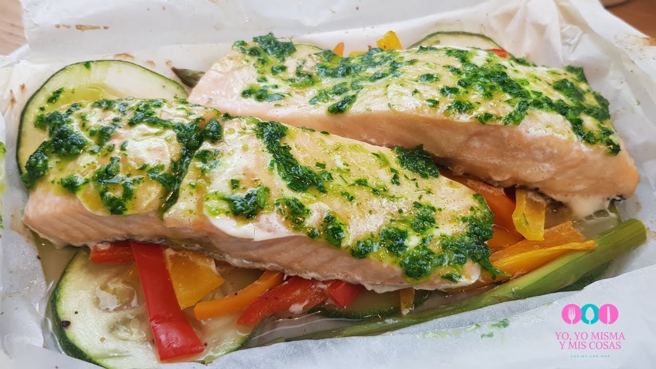 Receta de Salmón en papillote con verduras