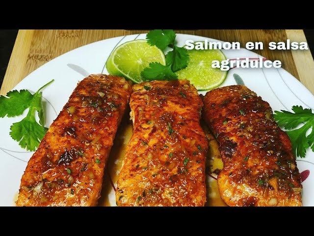 Receta de Salmón en salsa agridulce