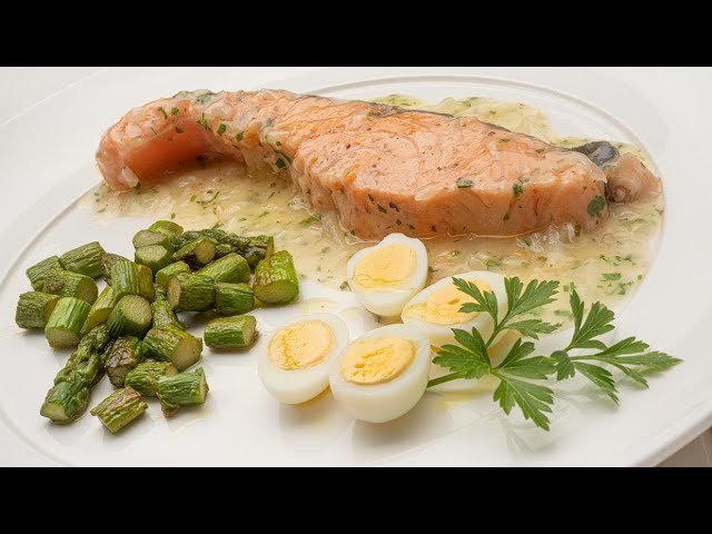 Receta de Salmón en salsa verde