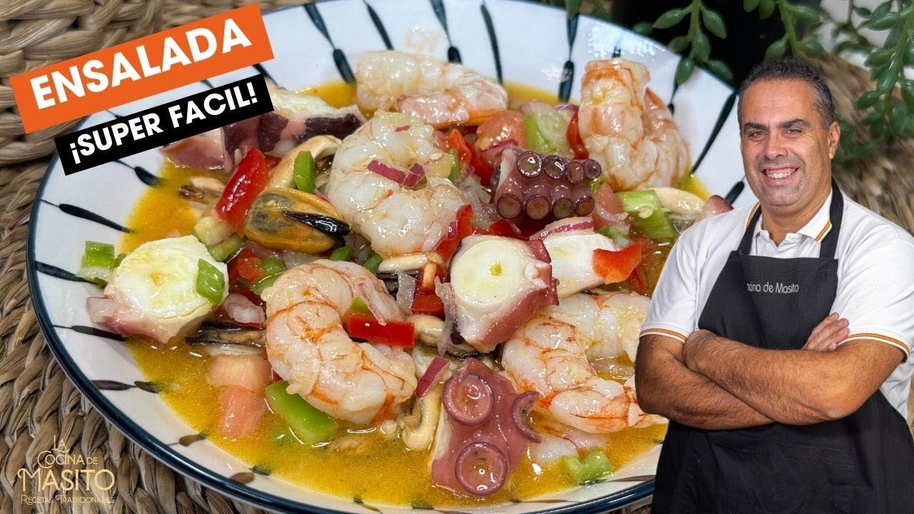 Receta de Salpicón de pulpo con langostinos