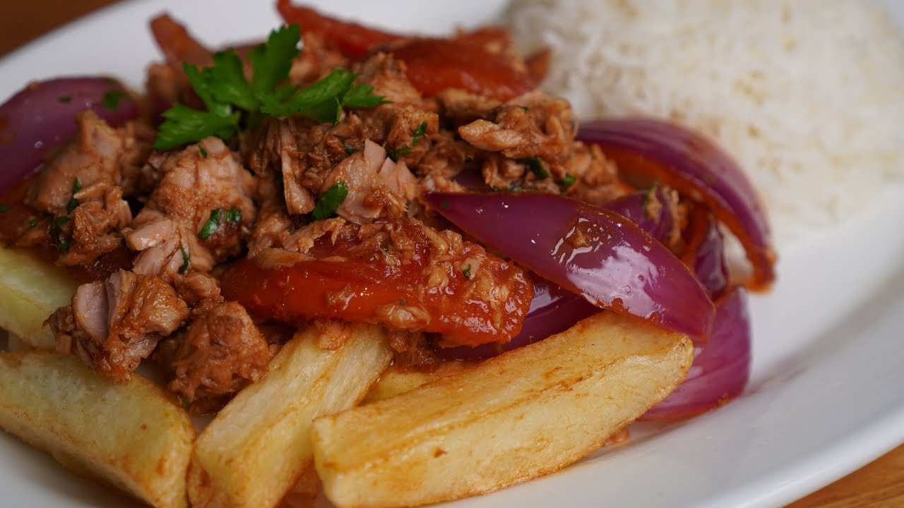 Receta de Saltado de atún peruano