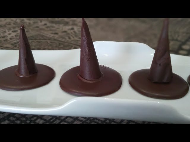 Receta de Sombreros de bruja de chocolate