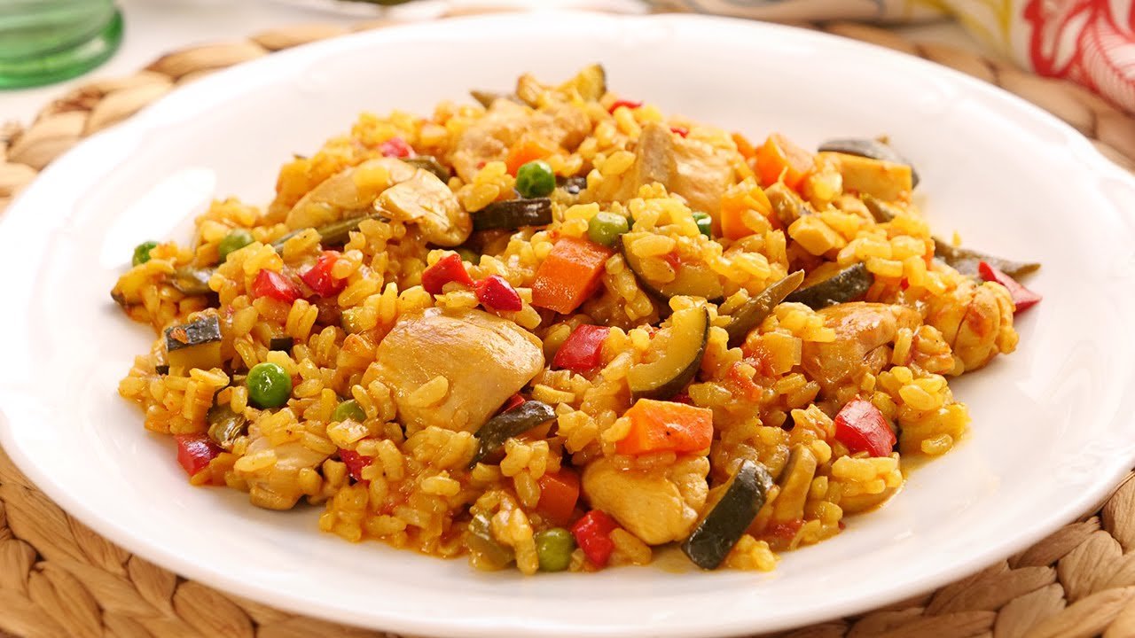 Receta de Sopa de arroz con verduras y pollo