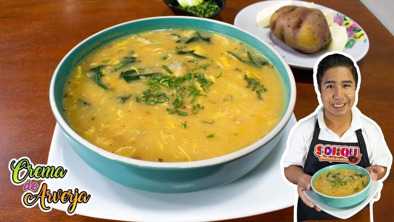Receta de Sopa de crema de arveja