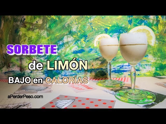 Receta de Sorbete de limón bajo en calorías