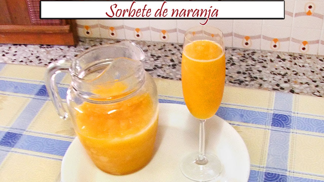 Receta de Sorbete de naranja