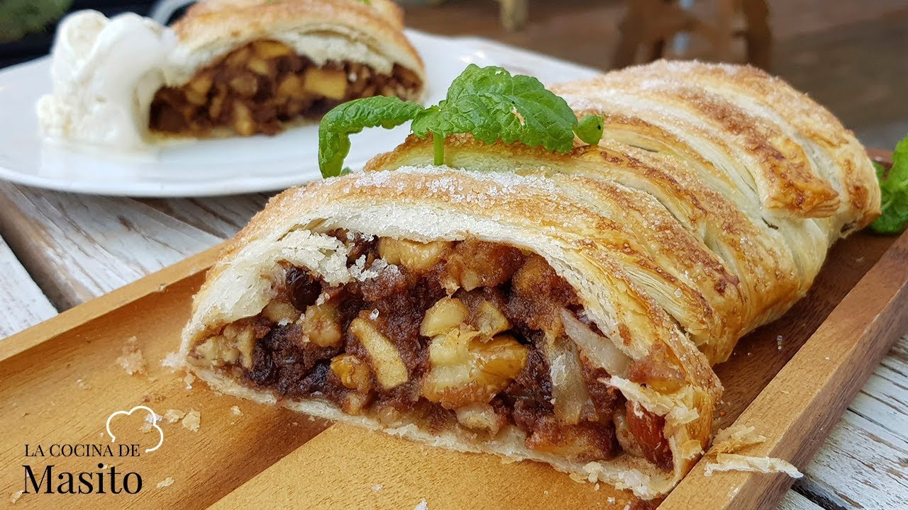 Receta de Strudel de manzana con hojaldre