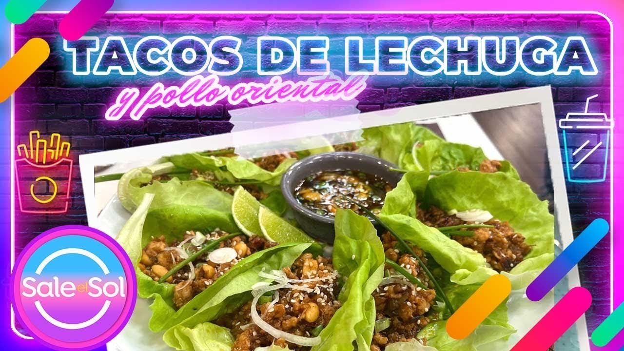 Receta de Tacos de lechuga con pollo oriental