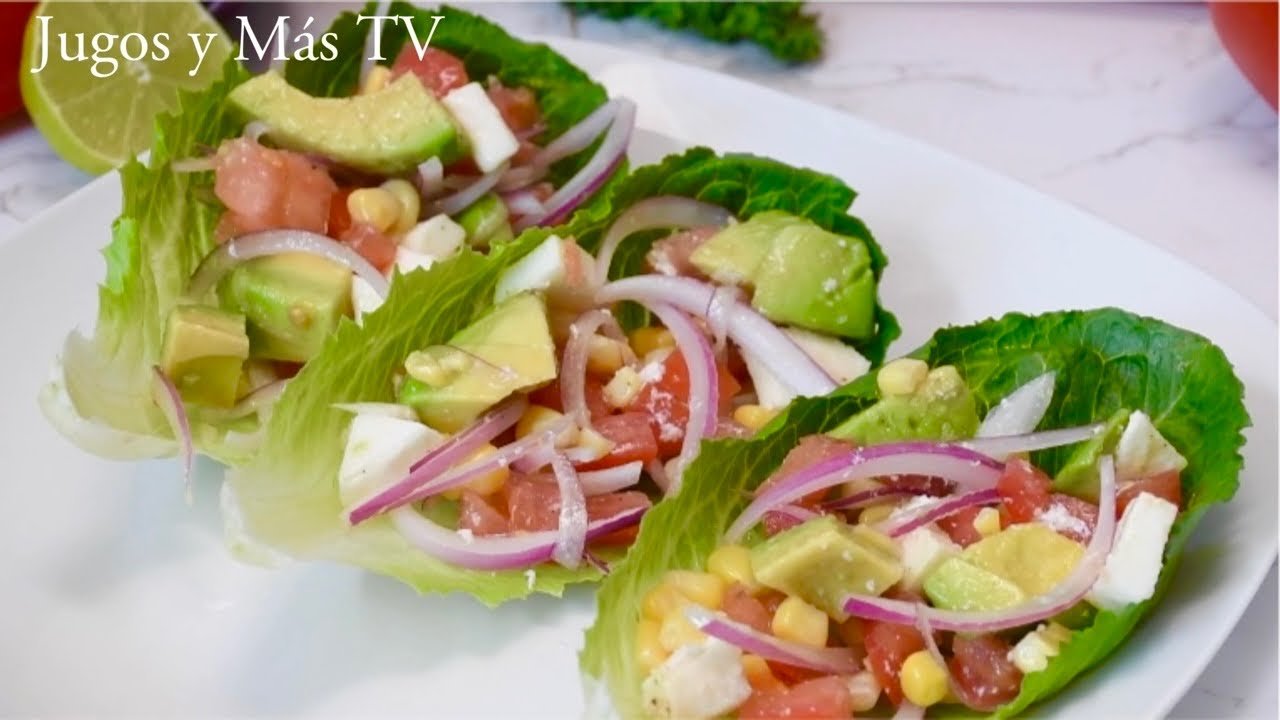 Receta de Tacos de lechuga vegetarianos