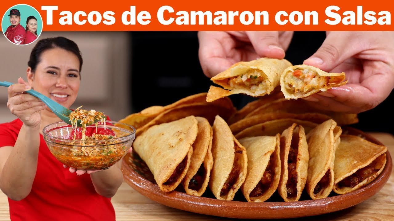 Receta de Tacos dorados de camarón