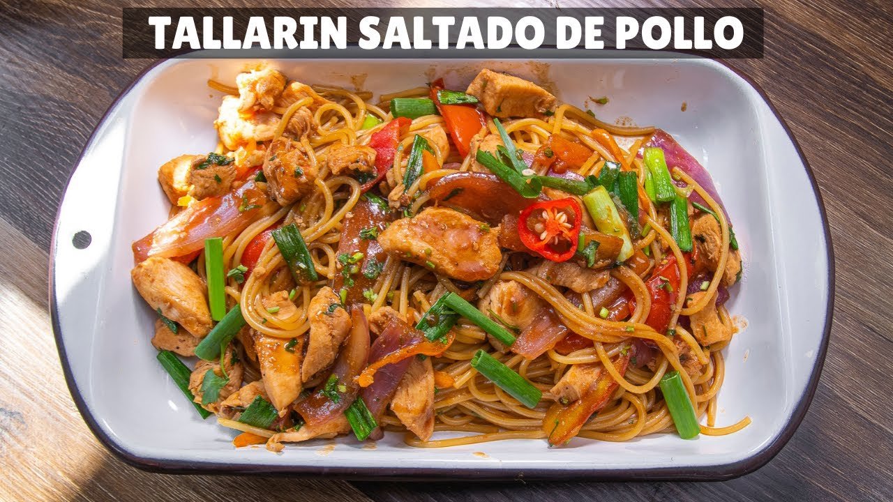 Receta de Tallarín saltado de pollo