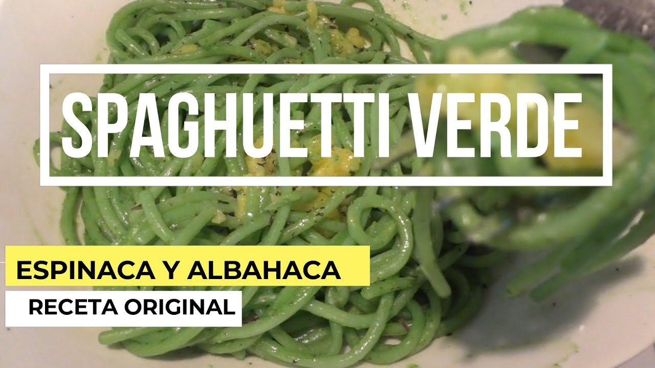 Receta de Tallarines verdes con espinaca y albahaca
