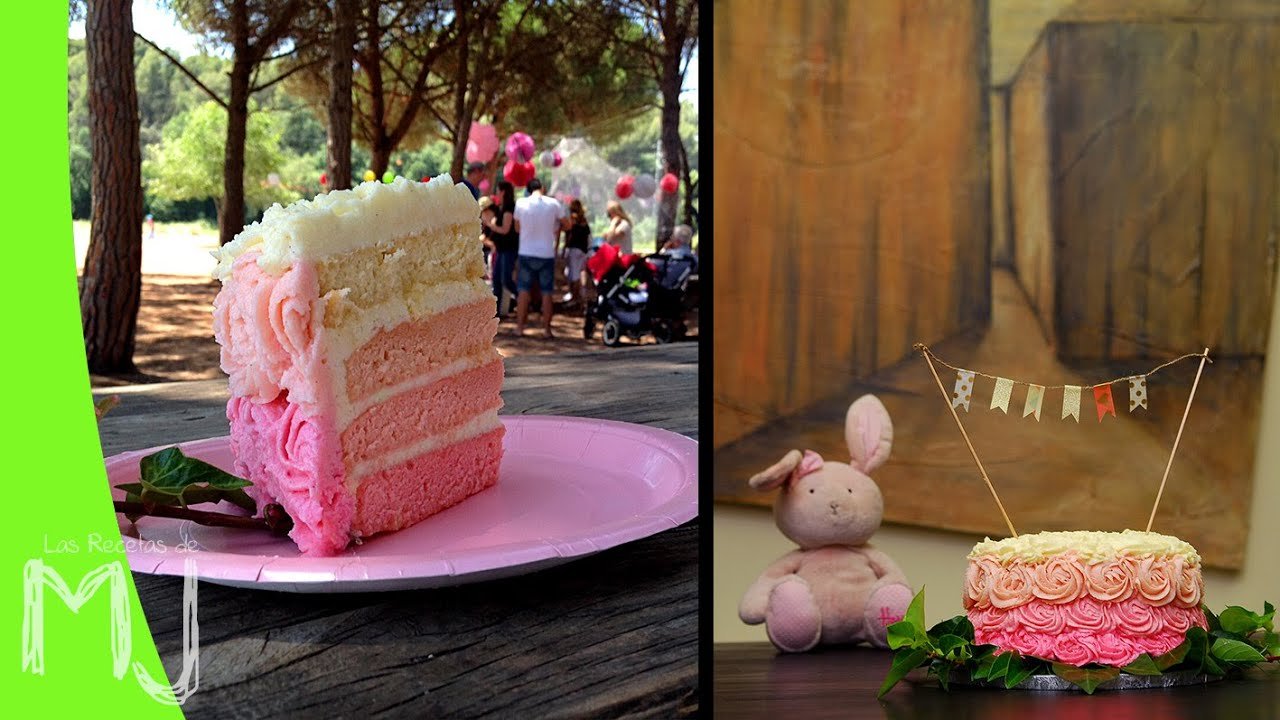 Receta de Tarta de cumpleaños rosa