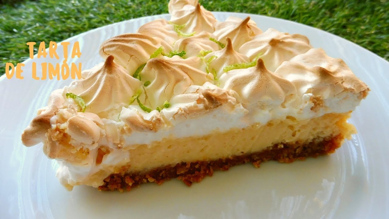 Receta de Tarta de limón y merengue con base de galletas
