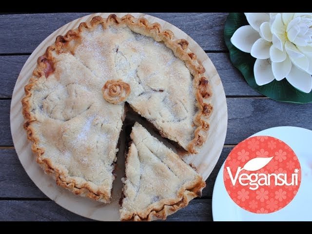 Receta de Tarta de manzana y arándanos vegana