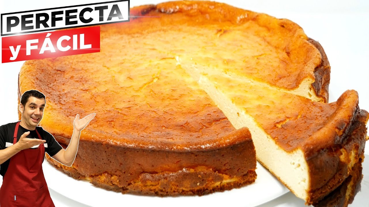 Receta de Tarta de queso al horno esponjosa fácil y cremosa