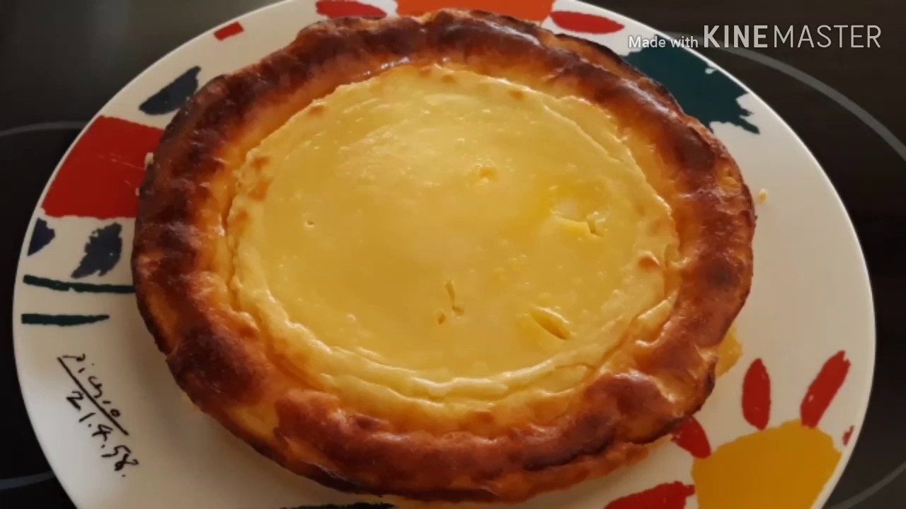 Receta de Tarta de yogur griego 4 ingredientes preparación 1 minuto