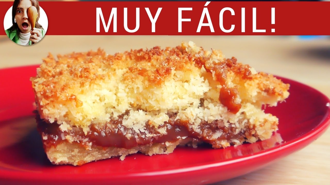 Receta de Tarta fácil de coco y dulce de leche