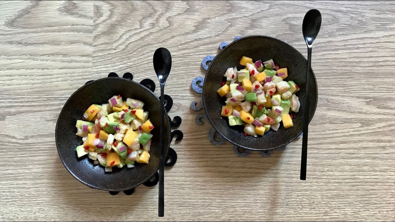Receta de Tartar de aguacate y langostinos