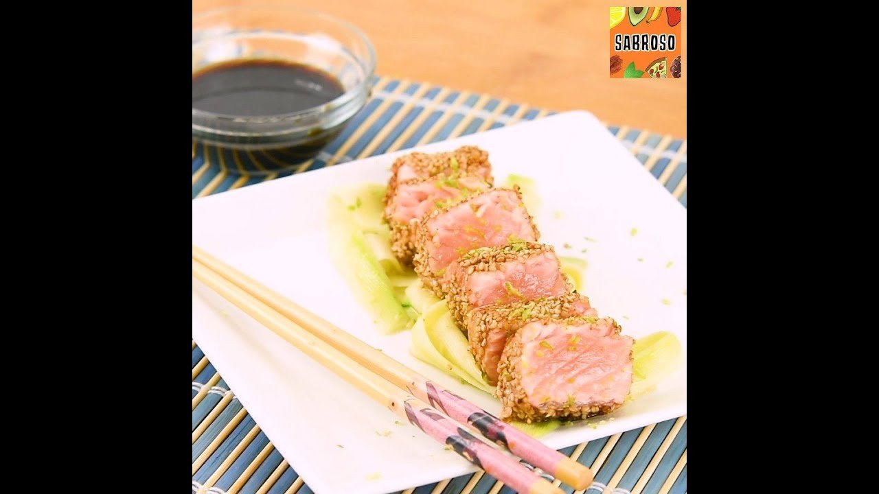 Receta de Tataki de salmón con sésamo