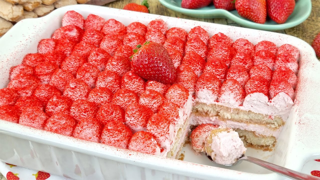 Receta de Tiramisú de fresa