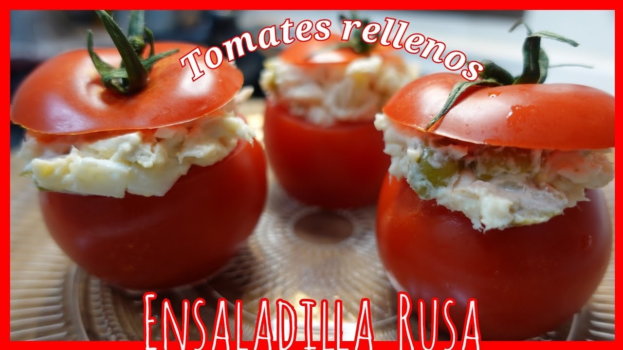 Receta de Tomates rellenos con ensalada rusa