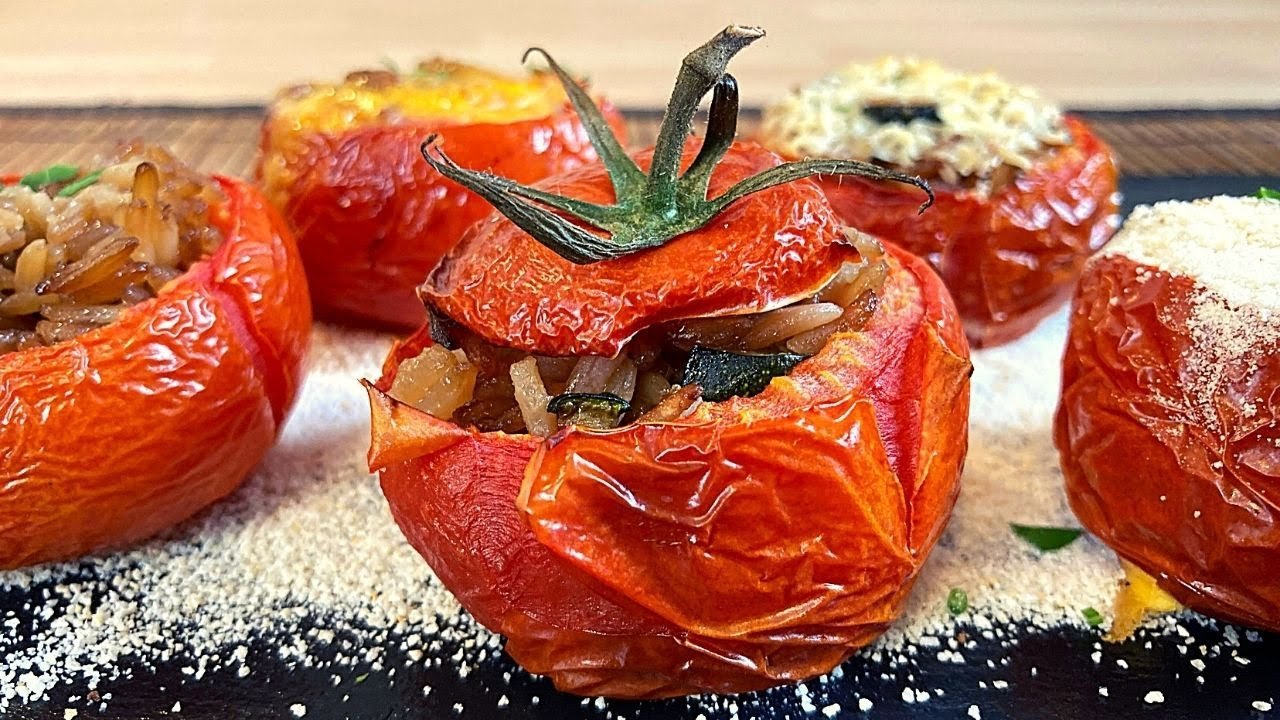 Receta de Tomates rellenos griegos
