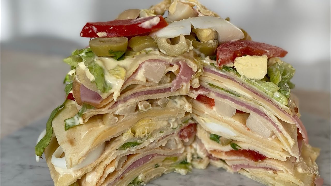 Receta de Torre de panqueques primavera