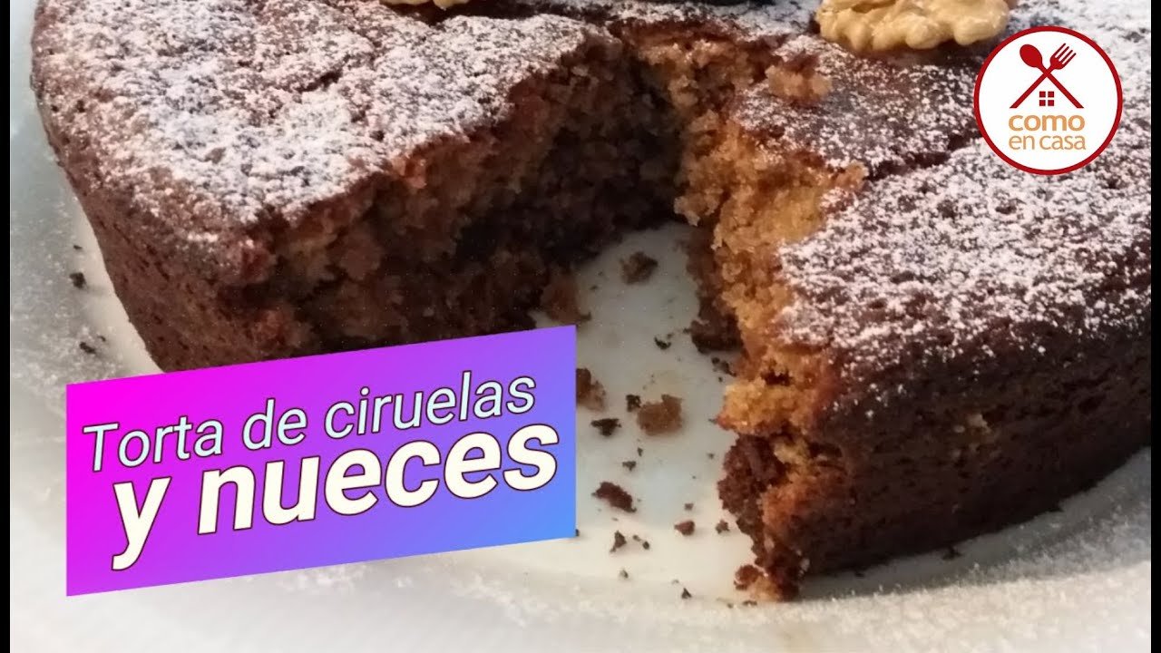 Receta de Torta de ciruelas y nueces
