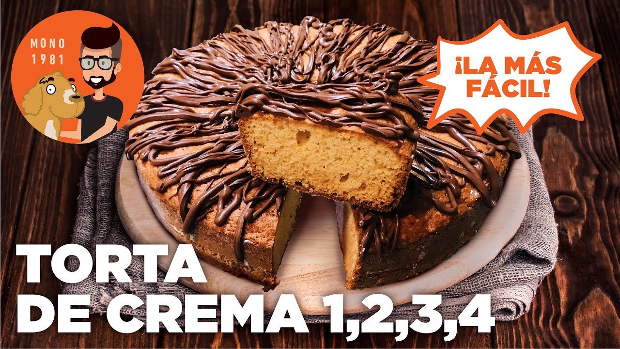 Receta de Torta de crema 1234