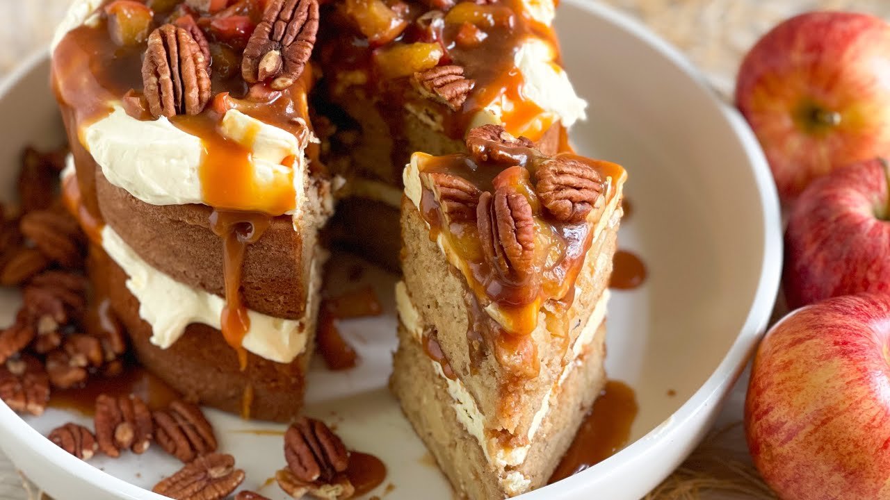 Receta de Torta de manzanas y nueces