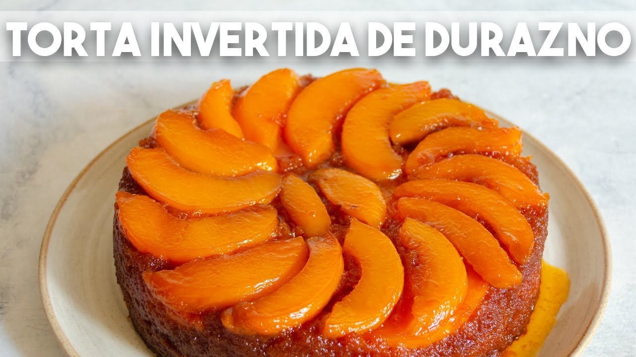 Receta de Torta invertida de durazno