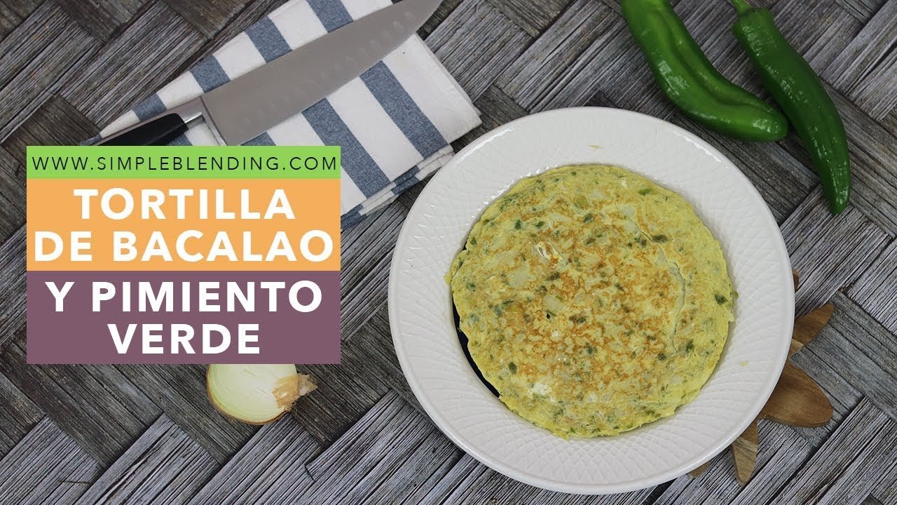 Receta de Tortilla de bacalao y pimiento verde