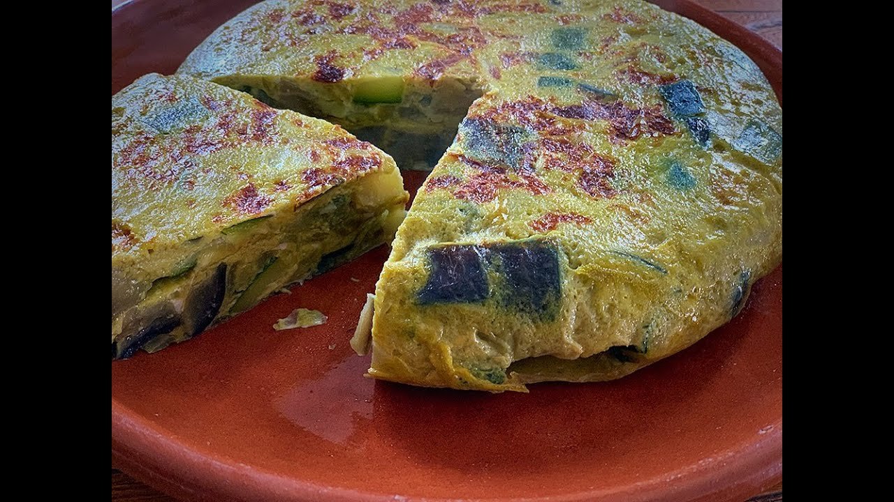 Receta de Tortilla de calabacín y berenjenas