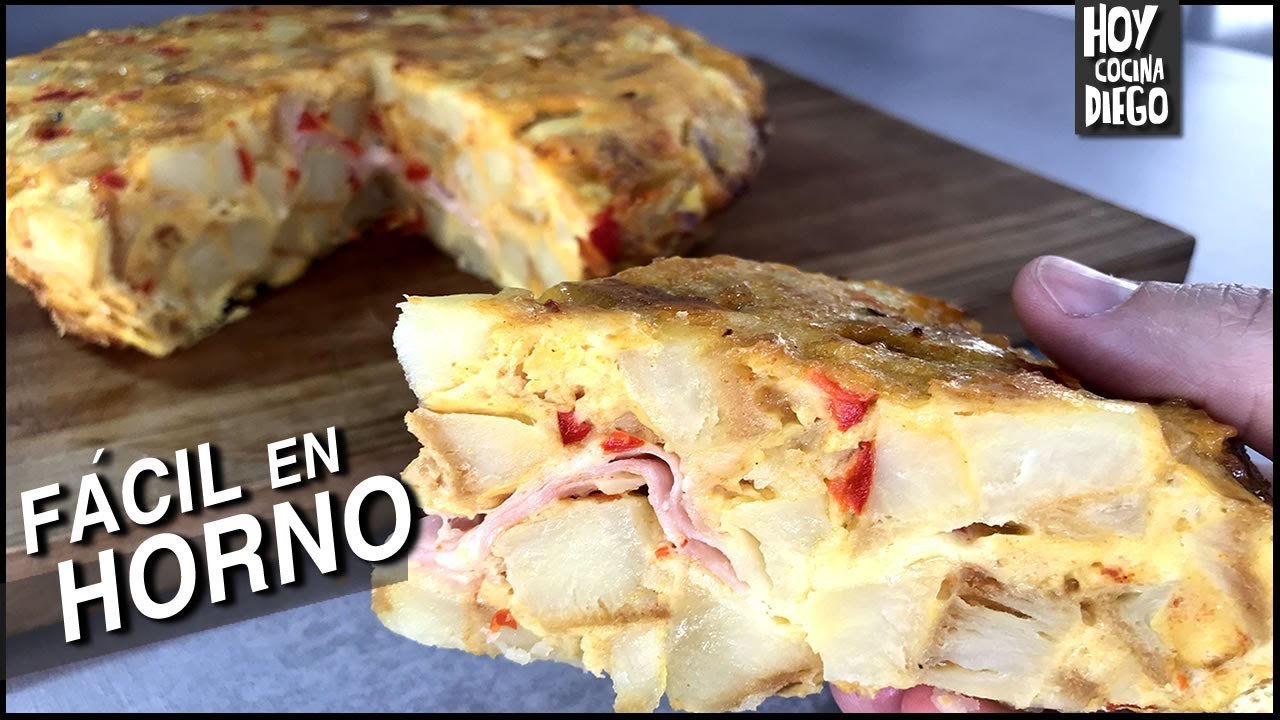 Receta de Tortilla de patatas al horno con bacon