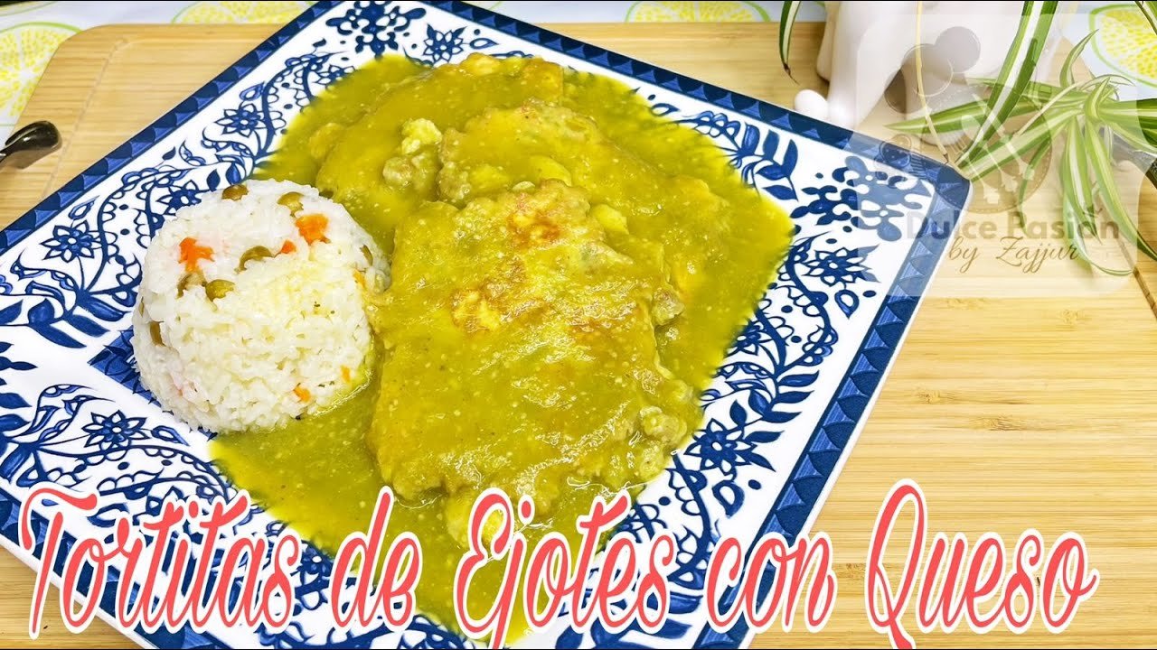 Receta de Tortitas de ejotes con queso en salsa verde