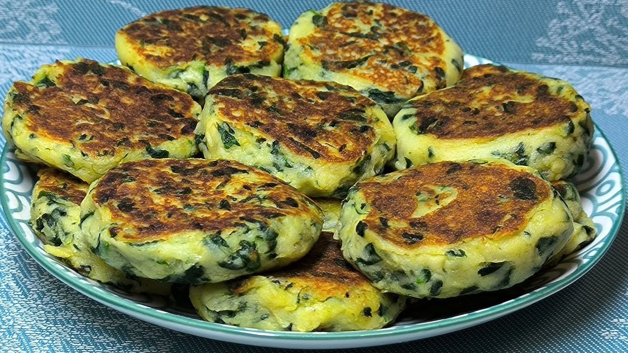 Receta de Tortitas de espinaca y patatas