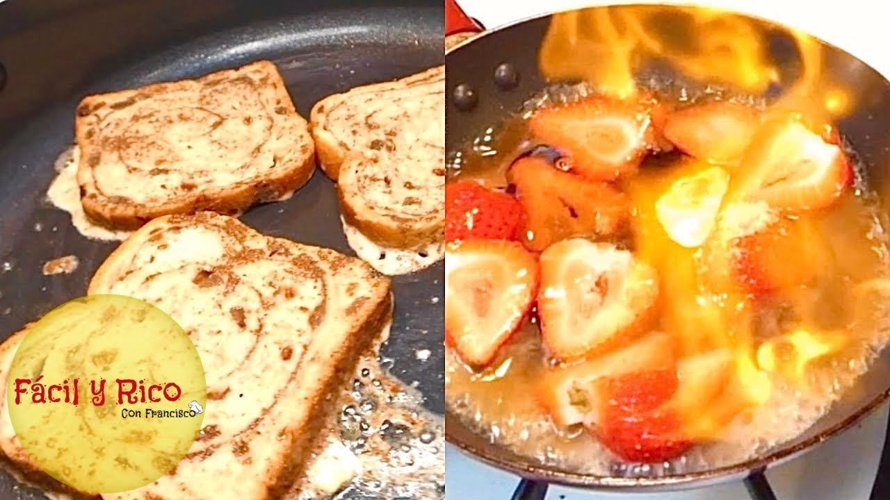 Receta de Tostadas francesas con fresas