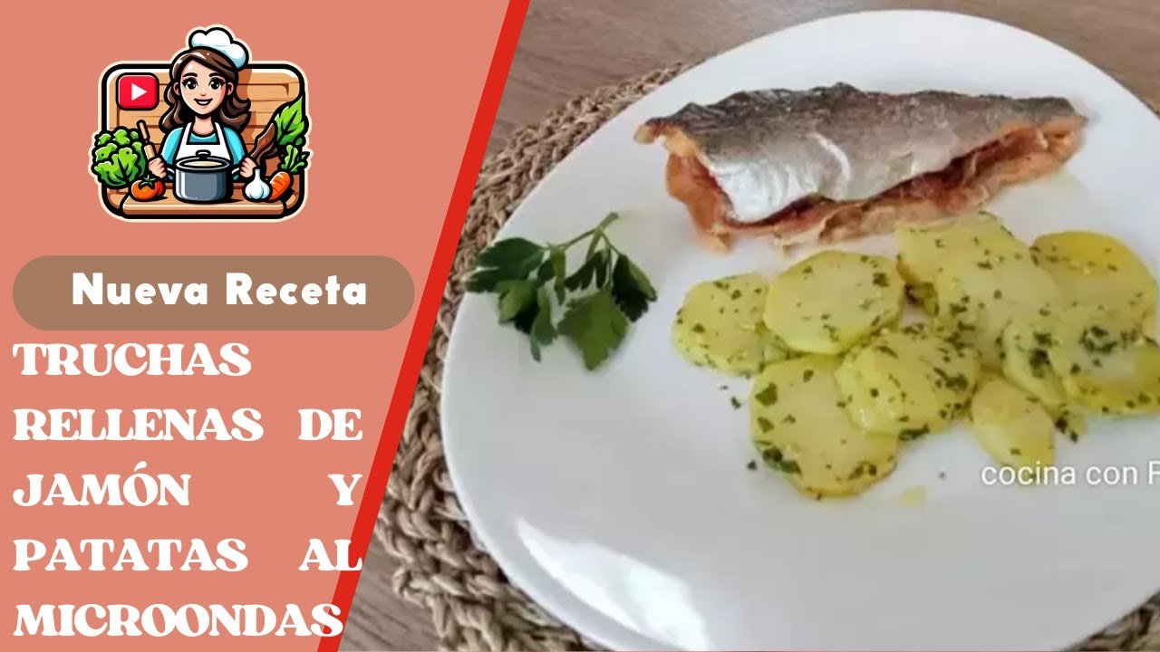 Receta de Trucha rellena al microondas