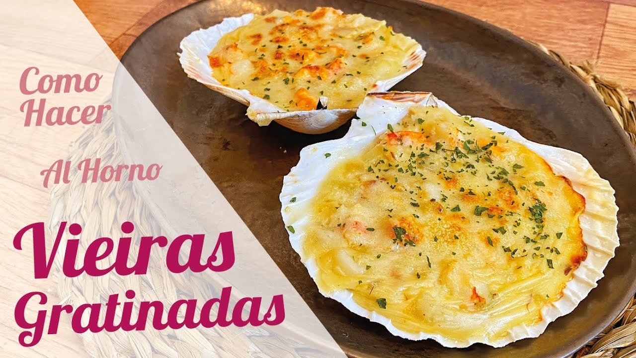 Receta de Vieiras al horno con bechamel