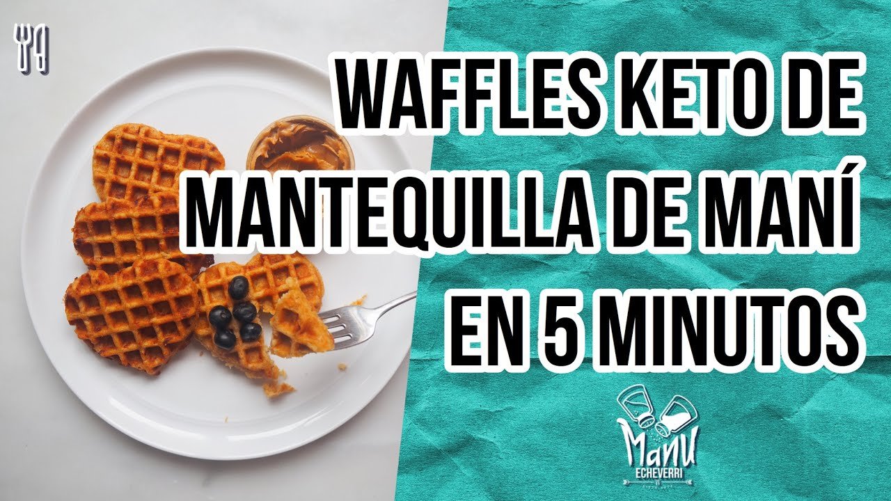 Receta de Waffles con mantequilla de maní