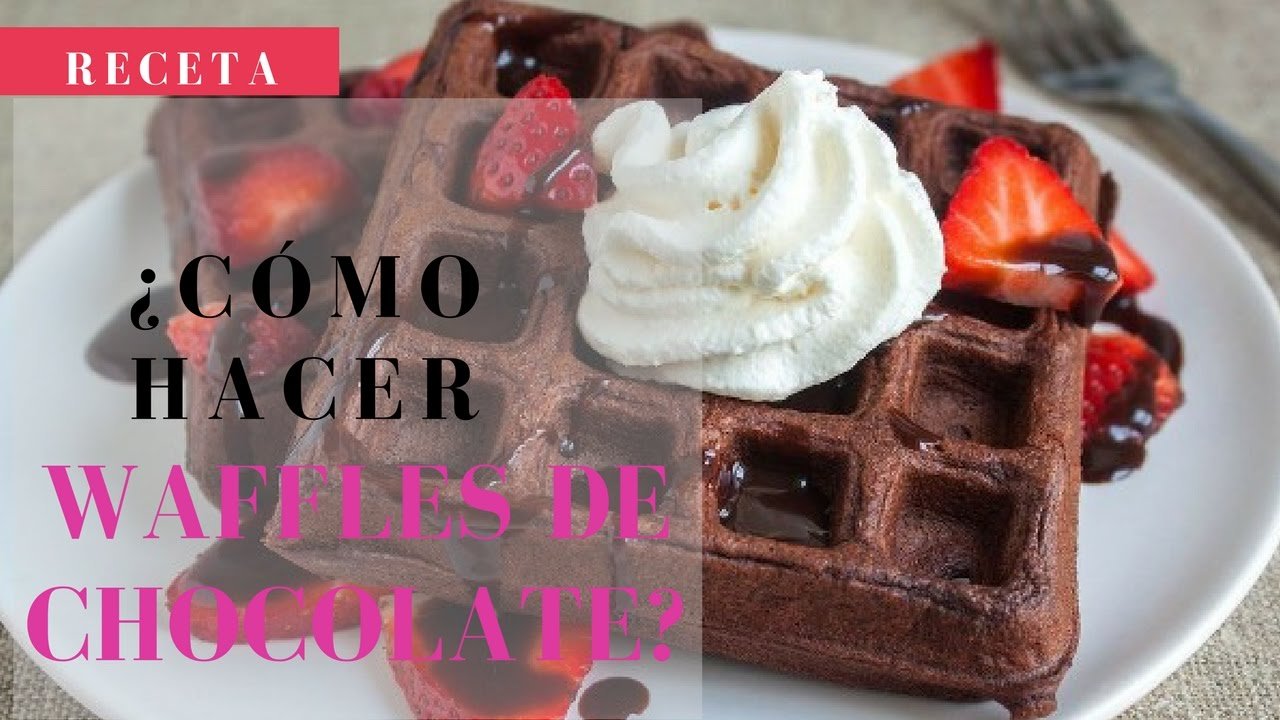 Receta de Waffles de chocolate