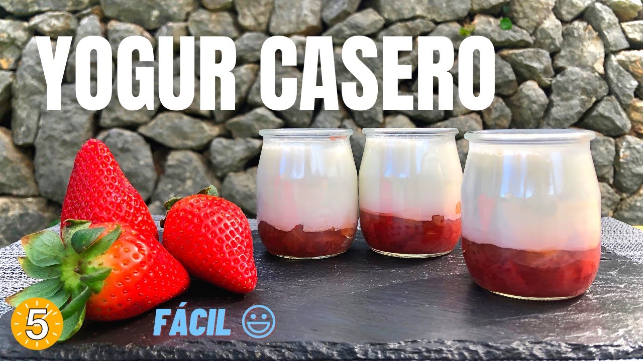 Receta de Yogur de fresa casero