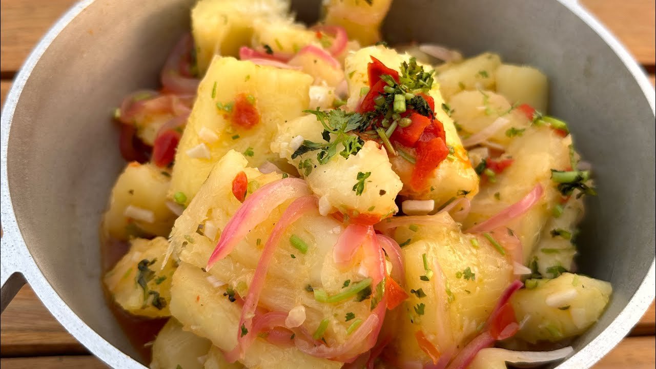 Receta de Yuca de mojo al ajo